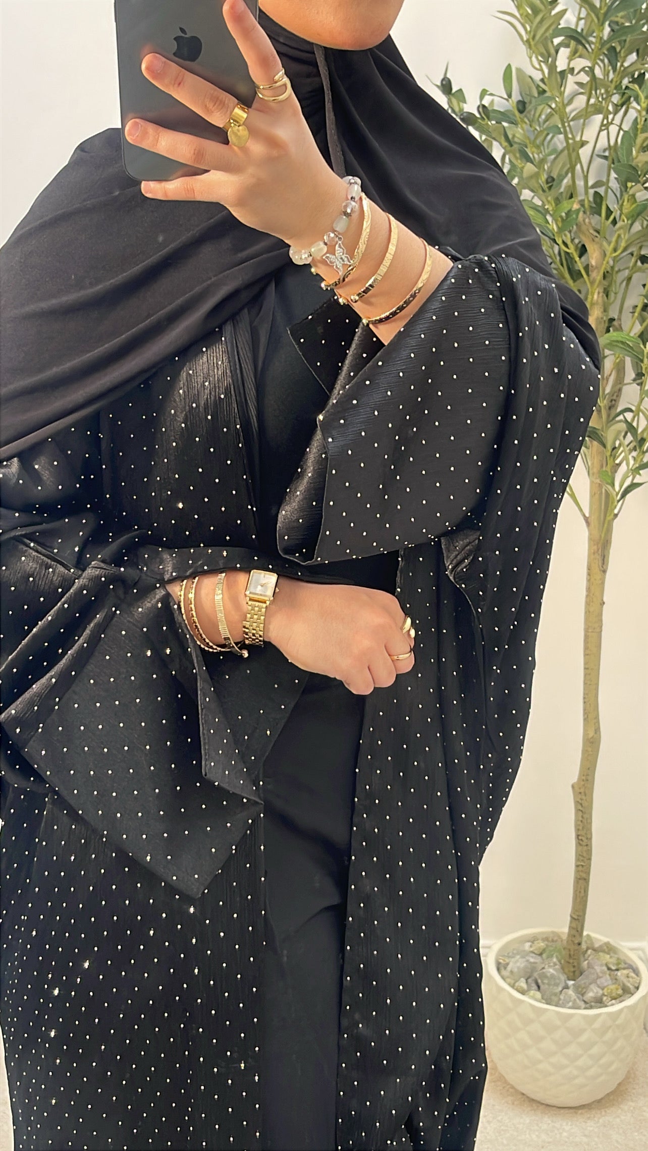 Khaleej-kimono - Zwart